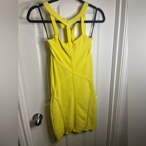 Bebe Bright yellow bodycon dress